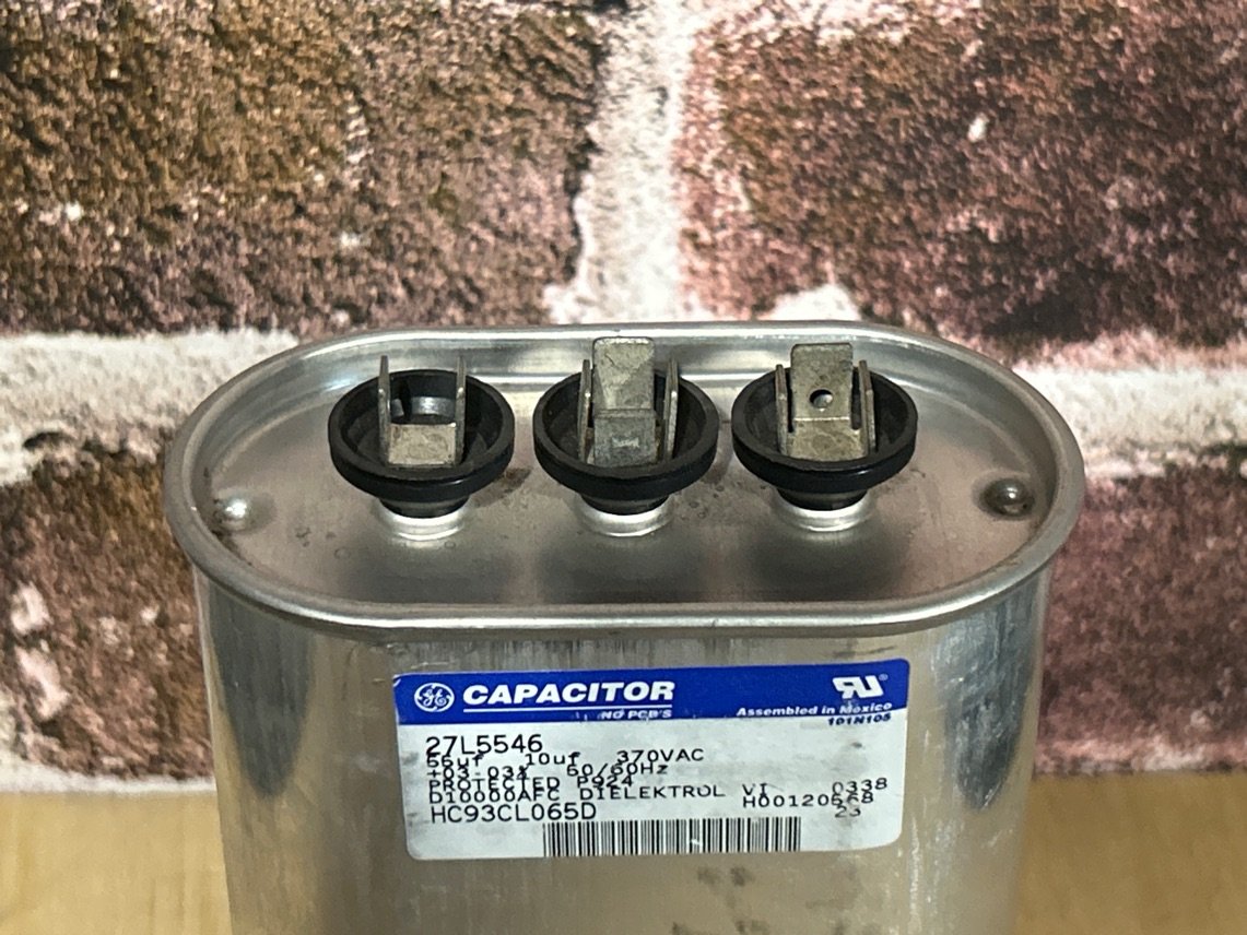 370 Vac, 55+10MFD 50/60 Hz, Oval Capacitor