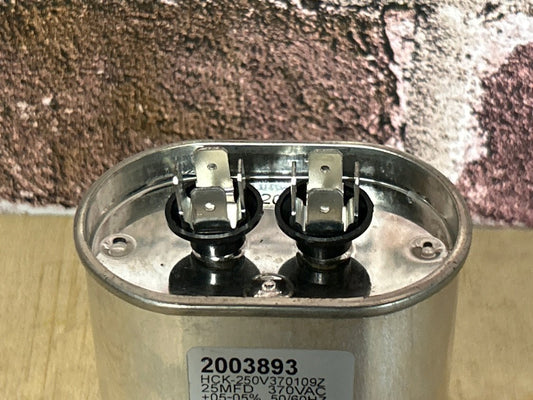 370 Vac, 25MFD 50/60 Hz, Round Capacitor