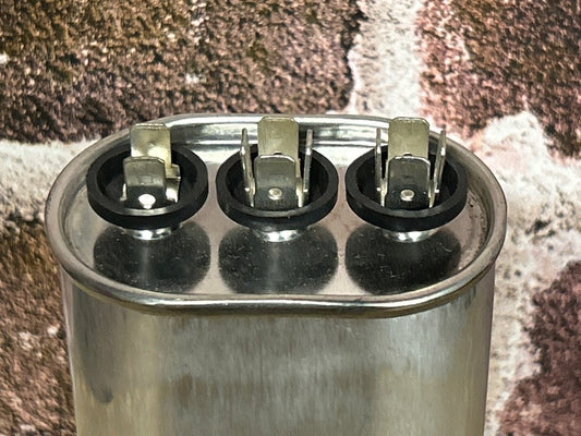370 Vac, 55+7.5MFD 50/60 Hz, Oval Capacitor