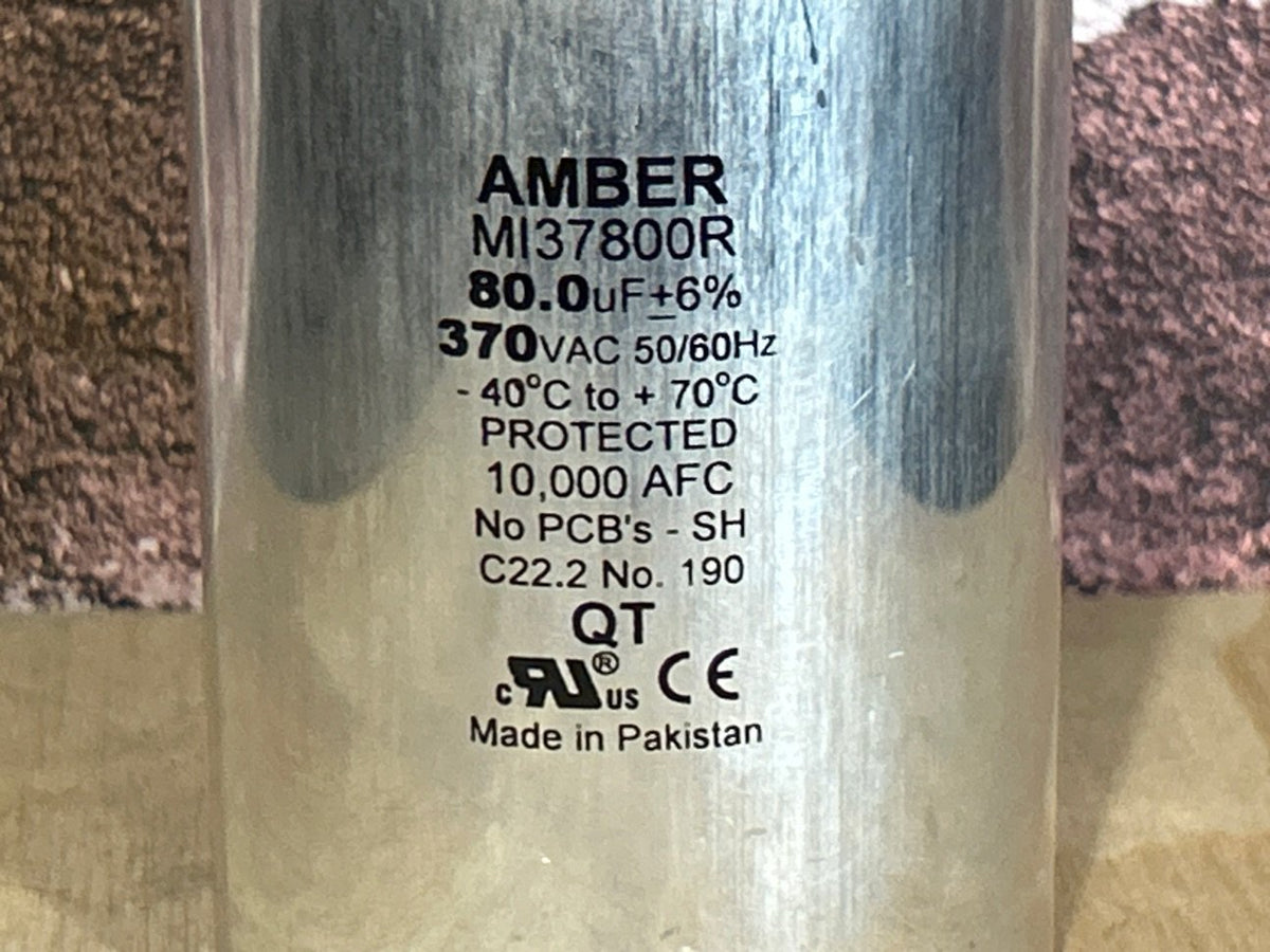 370 Vac, 80MFD 50/60 Hz, Round Capacitor