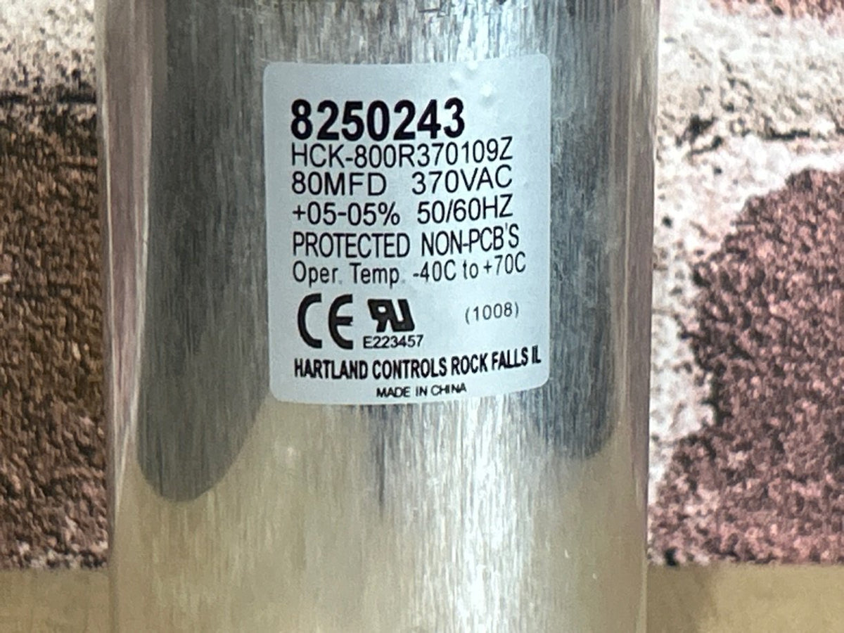 370 Vac, 80MFD 50/60 Hz, Round Capacitor