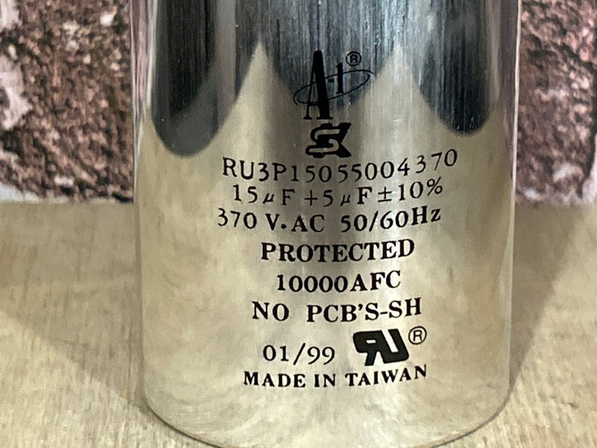 370 Vac, 15+5MFD 50/60 Hz, Round Capacitor