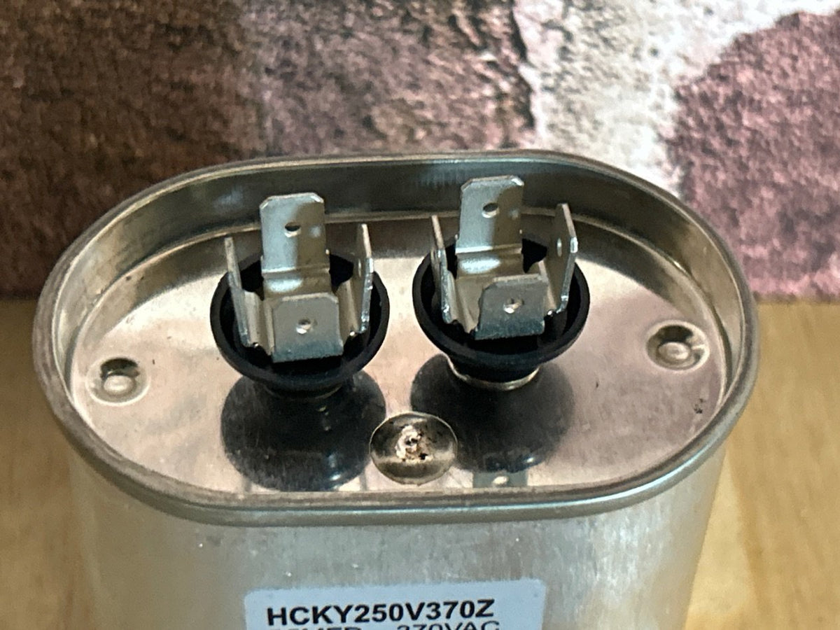 370 Vac, 25MFD 50/60 Hz, Oval Capacitor