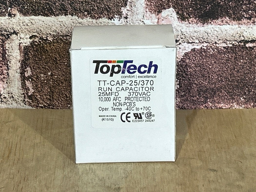 370 Vac, 25MFD 50/60 Hz, Oval Capacitor