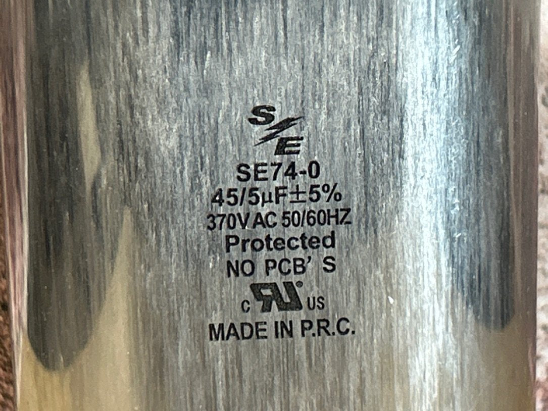 370 Vac, 45+5MFD 50/60 Hz, Oval Capacitor