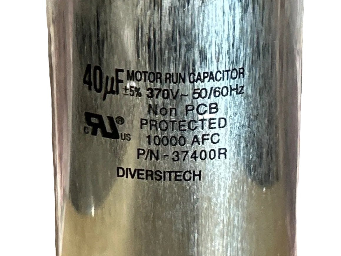 370 Vac, 40MFD 50/60 Hz, Round Capacitor
