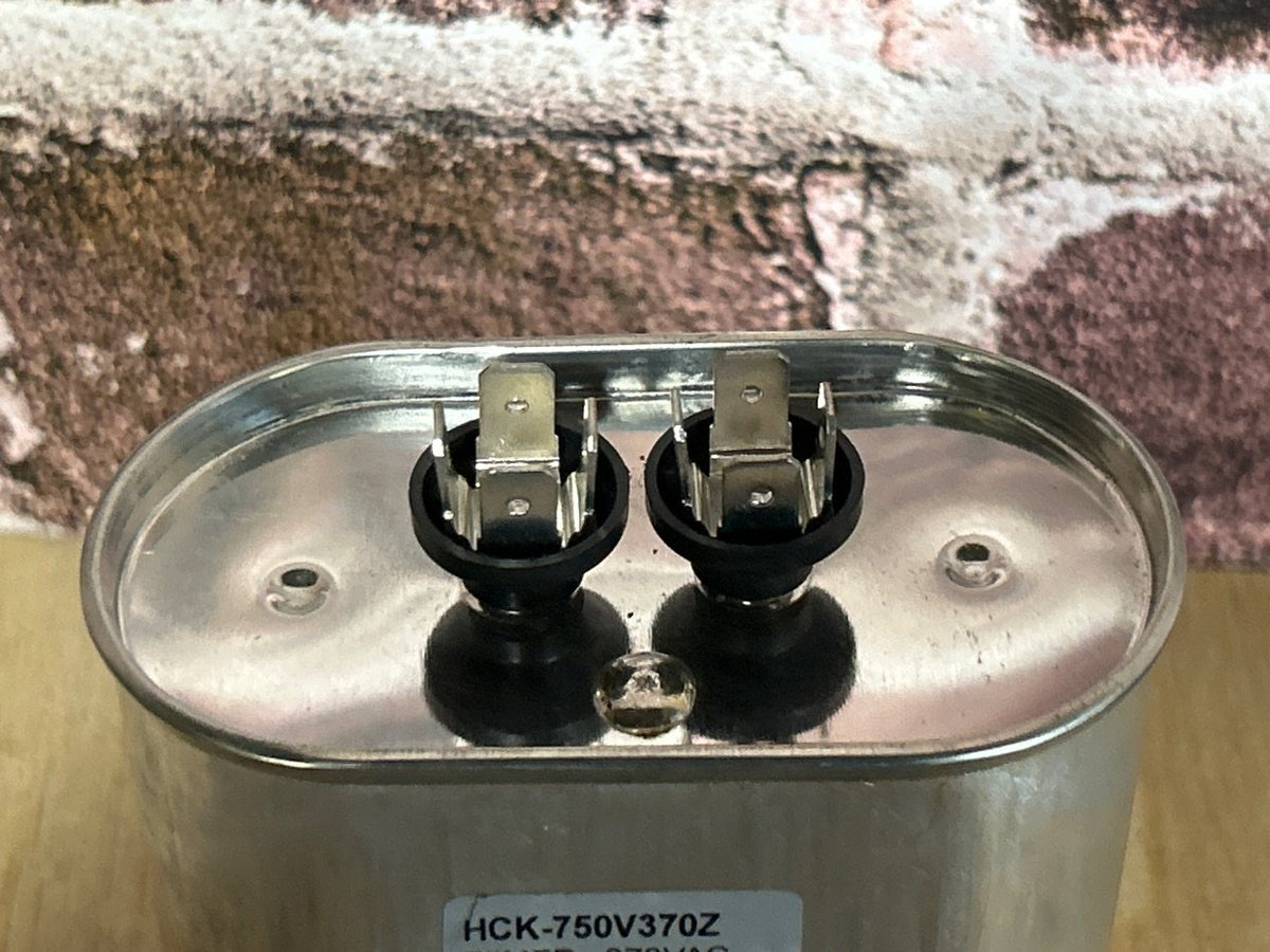 370 Vac, 75MFD 50/60 Hz, Oval Capacitor