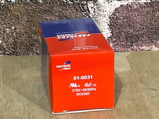 370 Vac, 40MFD 50/60 Hz, Round Capacitor