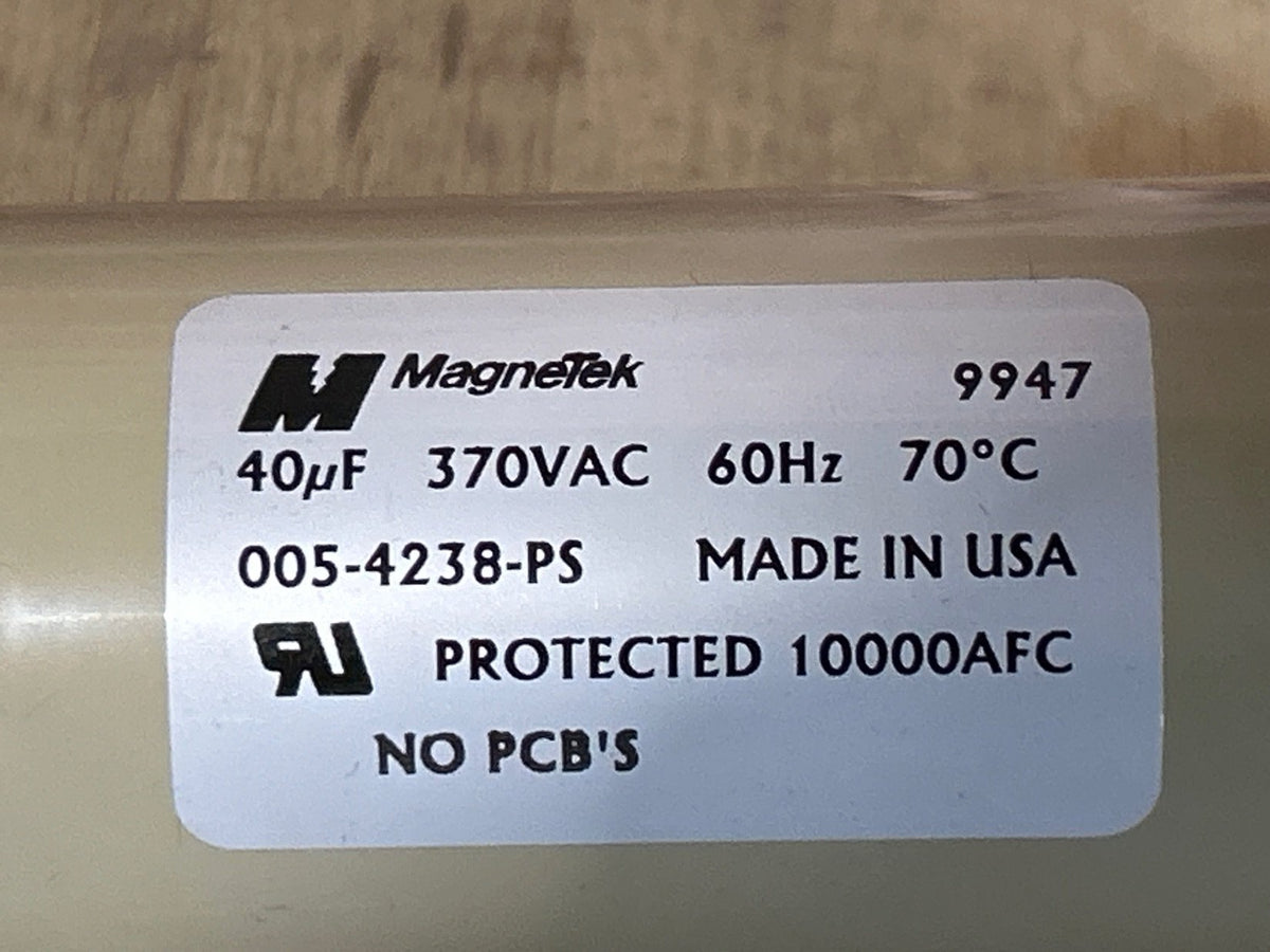 370 Vac, 40MFD 60 Hz, Round Capacitor