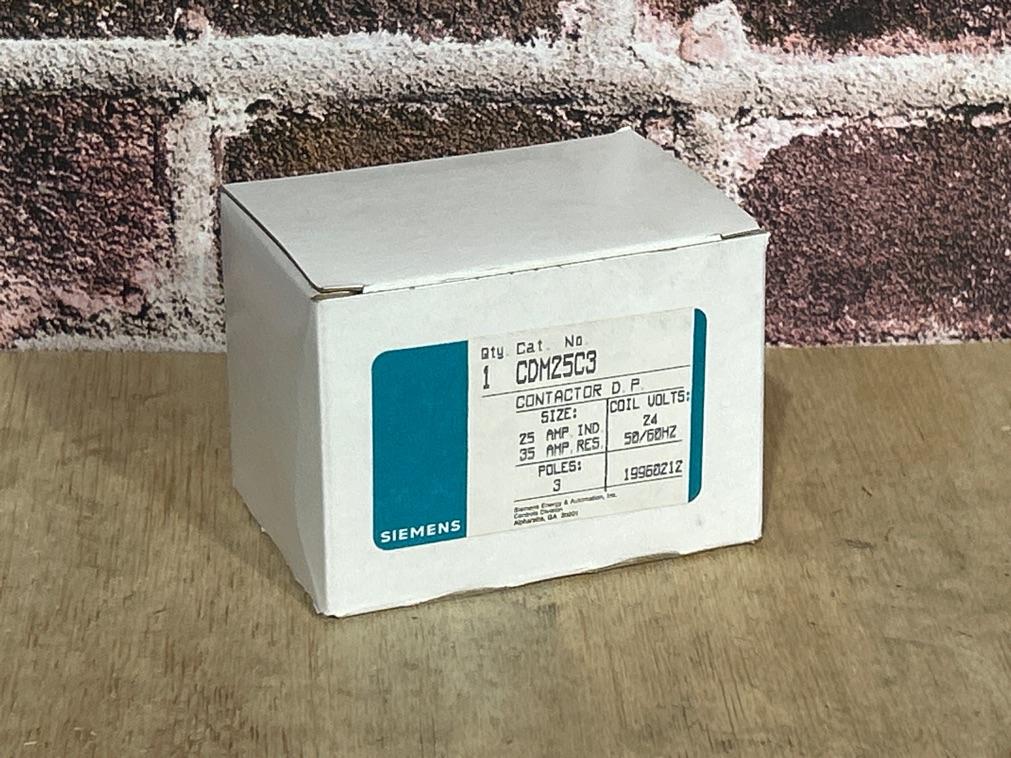 24 V, 50/60 Hz, 25 Amps 3 Pole Contactor
