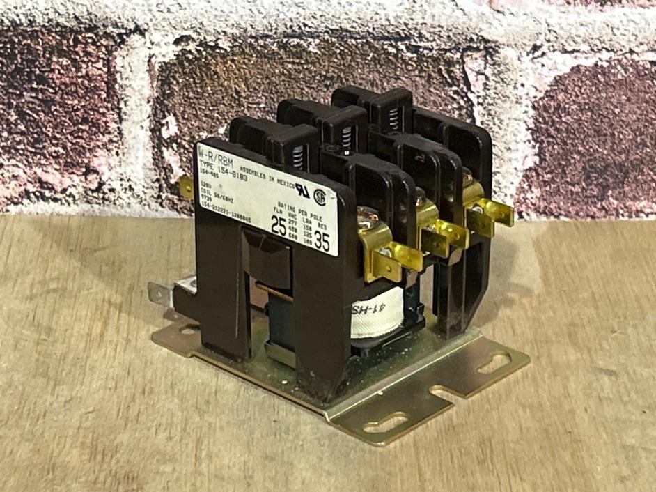120 V, 50/60 Hz, 25 Amps 3 Pole Contactor