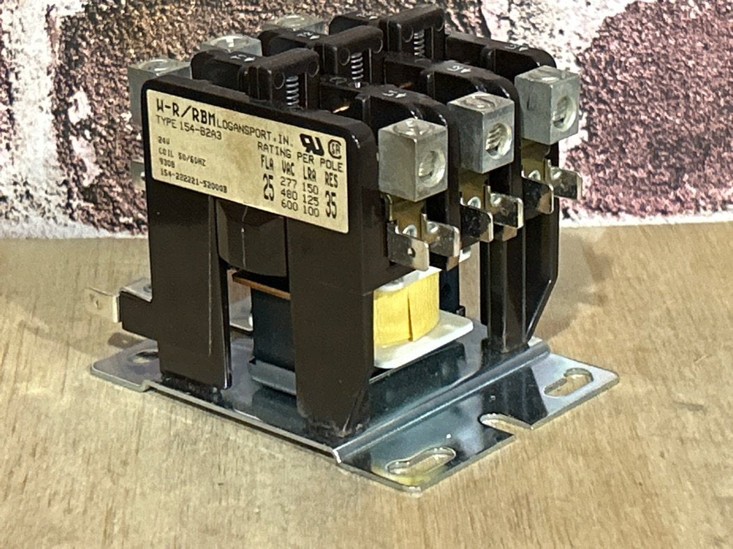 24 V, 50/60 Hz, 25 Amps 3 Pole Contactor