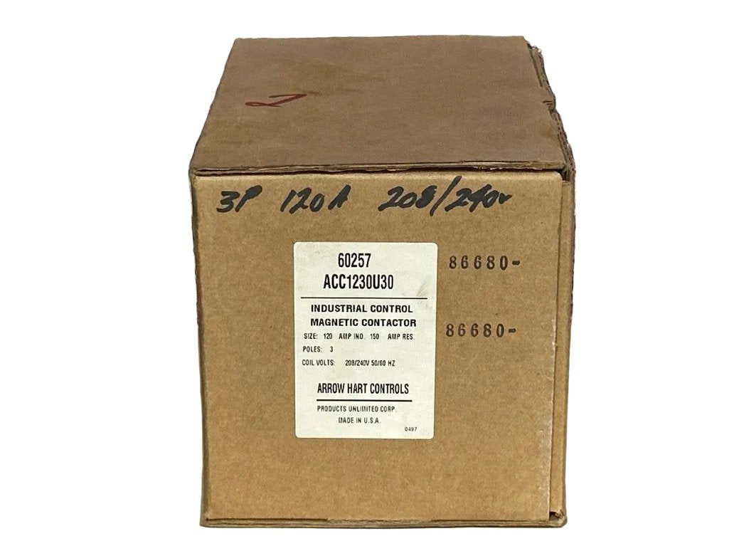208/240 V, 50/60 Hz, 120 Amps 3 Pole Contactor