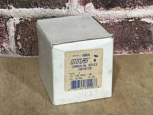 24 V, 50/60 Hz, 30 Amps 4 Pole Contactor