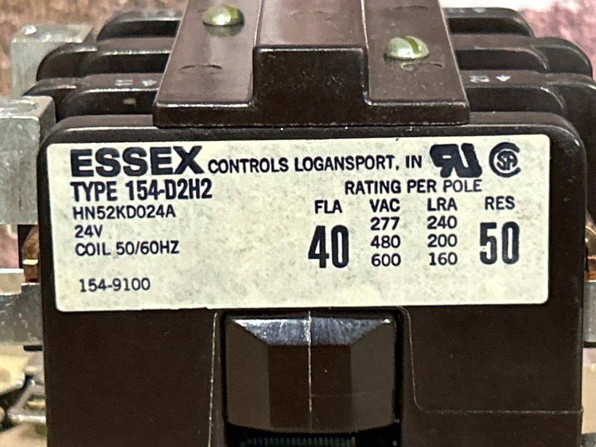 24 V, 50/60 Hz, 40 Amps 2 Pole Contactor