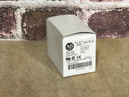 24 V, 50/60 Hz, 30 Amps 2 Pole Contactor