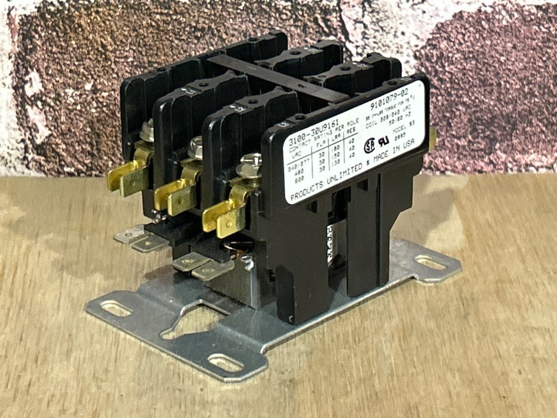 208/240 V, 50/60 Hz, 30 Amps 3 Pole Contactor