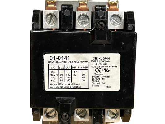 208/240 V, 50/60 Hz, 90 Amps 3 Pole Contactor