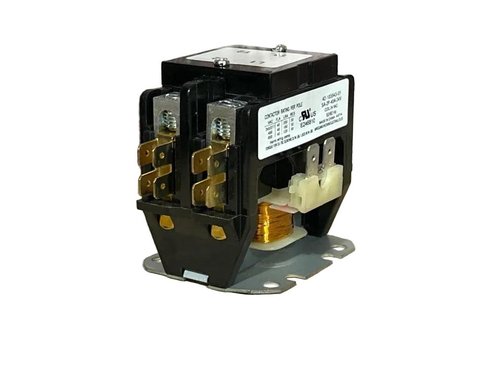 24 V, 50/60 Hz, 40 Amps 2 Pole Contactor