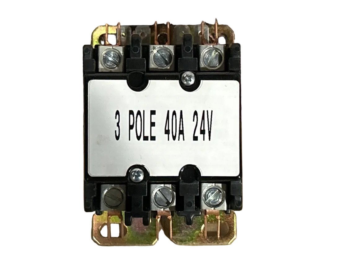 24 V, 50/60 Hz, 40 Amps 3 Pole Contactor