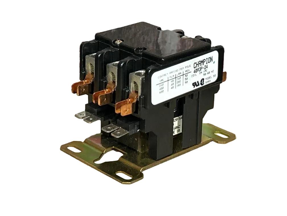24 V, 50/60 Hz, 40 Amps 3 Pole Contactor