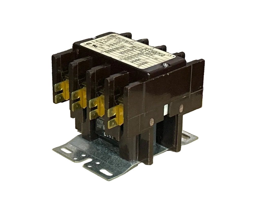 24 V, 50/60 Hz, 30 Amps 4 Pole Contactor