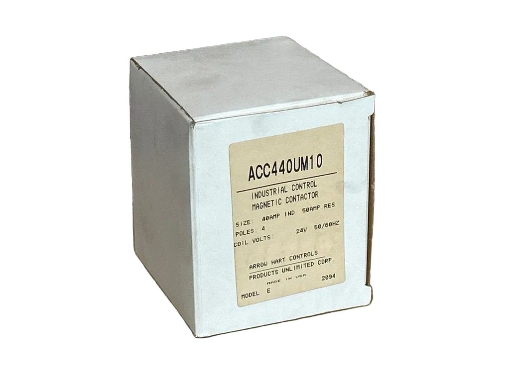 24 V, 50/60 Hz, 40 Amps 4 Pole Contactor