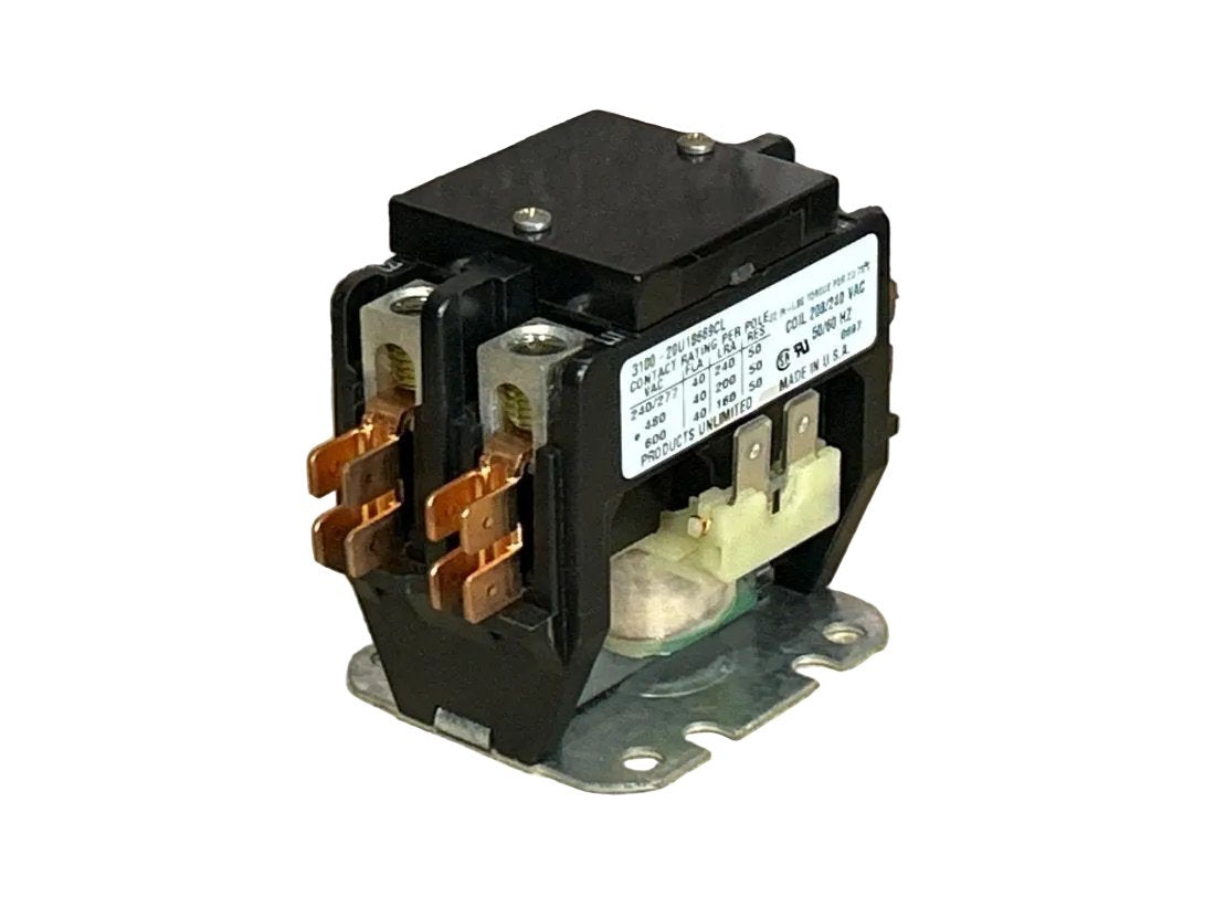 208/240 V, 50/60 Hz, 40 Amps 2 Pole Contactor