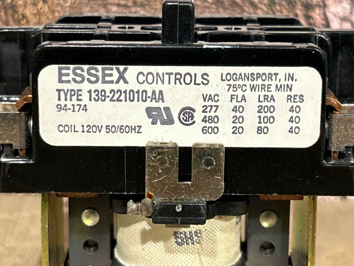 120 V, 50/60 Hz, 40 Amps 2 Pole Contactor