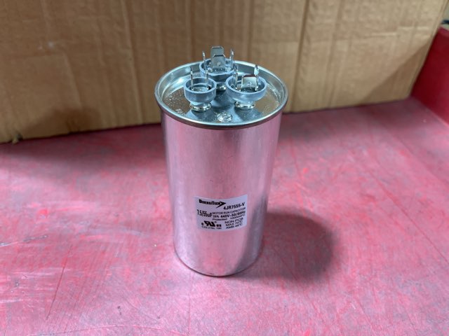 440 Vac, 55+7.5MFD 50/60 Hz, Round Capacitor
