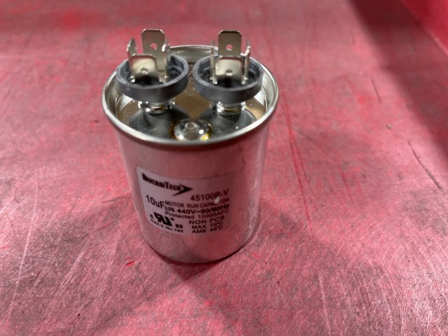 440 Vac, 10MFD 50/60 Hz, Round Capacitor