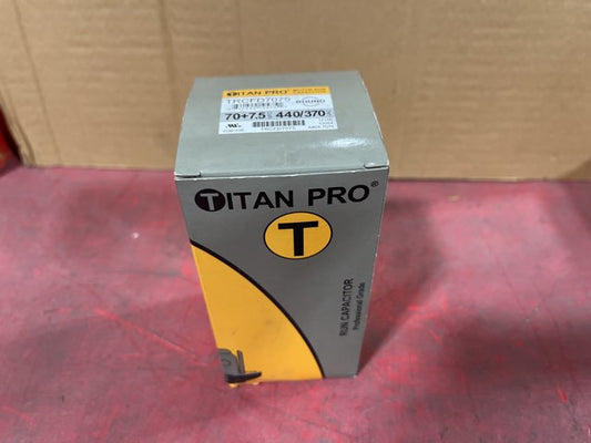 440 Vac, 70+7.5MFD 50/60 Hz, Round Capacitor