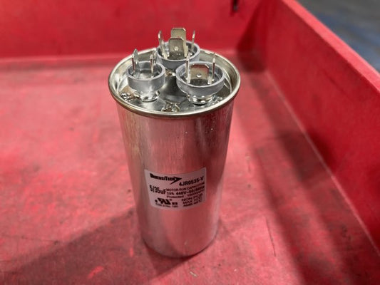 440 Vac, 35+5MFD 50/60 Hz, Round Capacitor