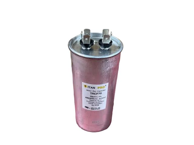 440 Vac, 70MFD 50/60 Hz, Round Capacitor