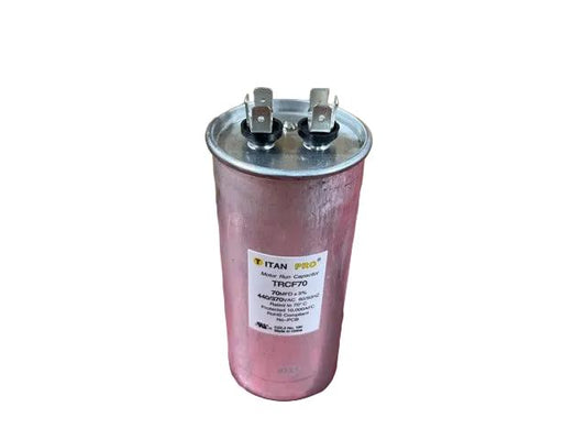 440 Vac, 70MFD 50/60 Hz, Round Capacitor
