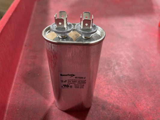 440 Vac, 15MFD 50/60 Hz, Oval Capacitor