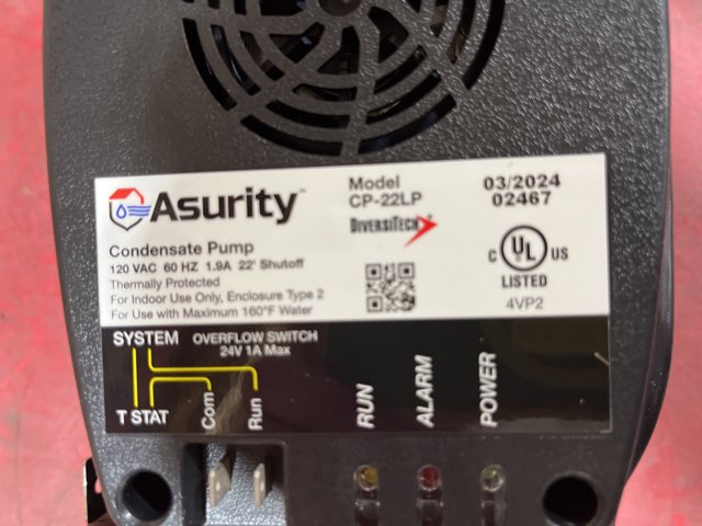 120V Low-Profile Condensate Pump, 22 ft Lift