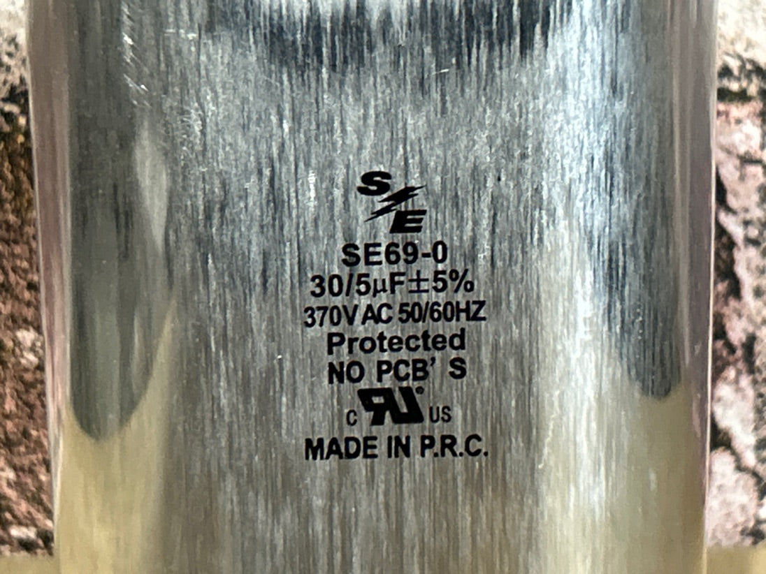 370 Vac, 30+5MFD 50/60 Hz, Oval Capacitor
