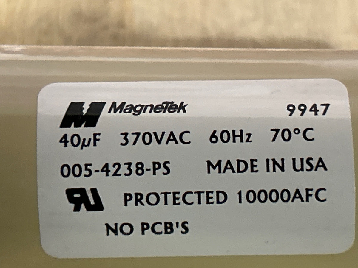 370 Vac, 40MFD 60 Hz, Round Capacitor