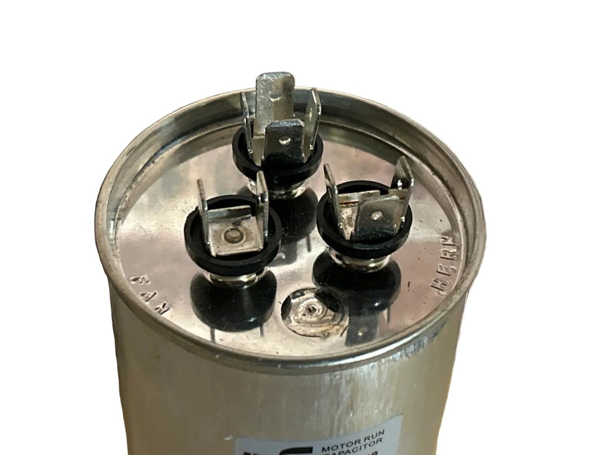 370 Vac, 70+7.5MFD 50/60 Hz, Round Capacitor