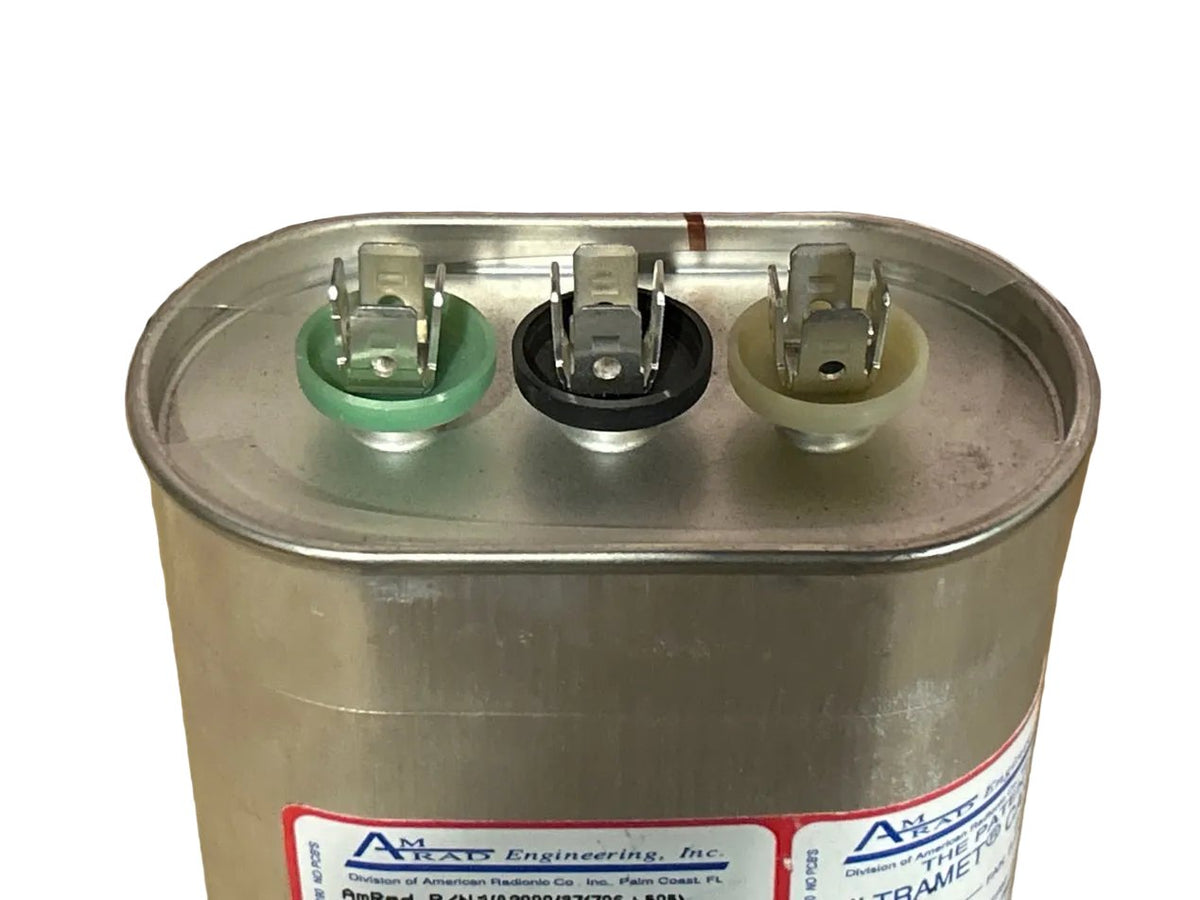 370 Vac, 70+5MFD 60 Hz, Oval Capacitor
