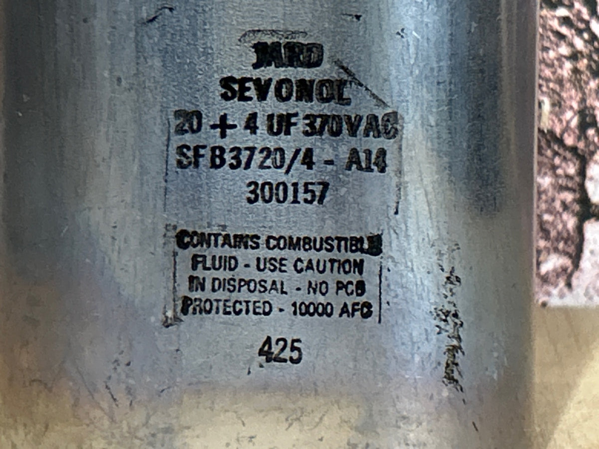 370 Vac, 20+4MFD 50/60 Hz, Oval Capacitor