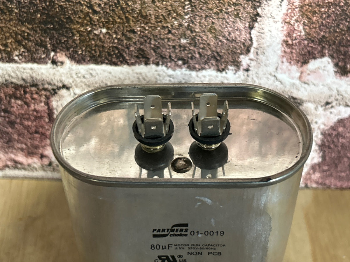 370 Vac, 80MFD 50/60 Hz, Oval Capacitor
