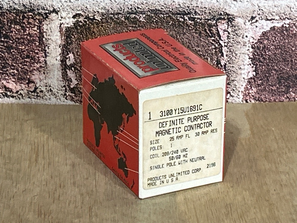 208/240 V, 50/60 Hz, 25 Amps 1 Pole Contactor