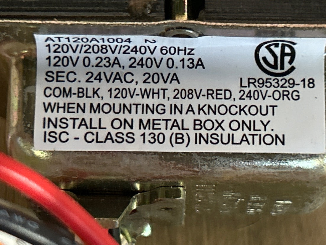 120/208/240/24 V, 50/60 Hz, 20VA Transformer