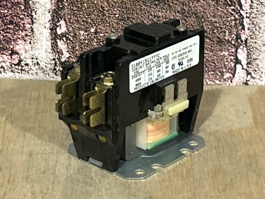 208/240 V, 50/60 Hz, 25 Amps 1 Pole Contactor