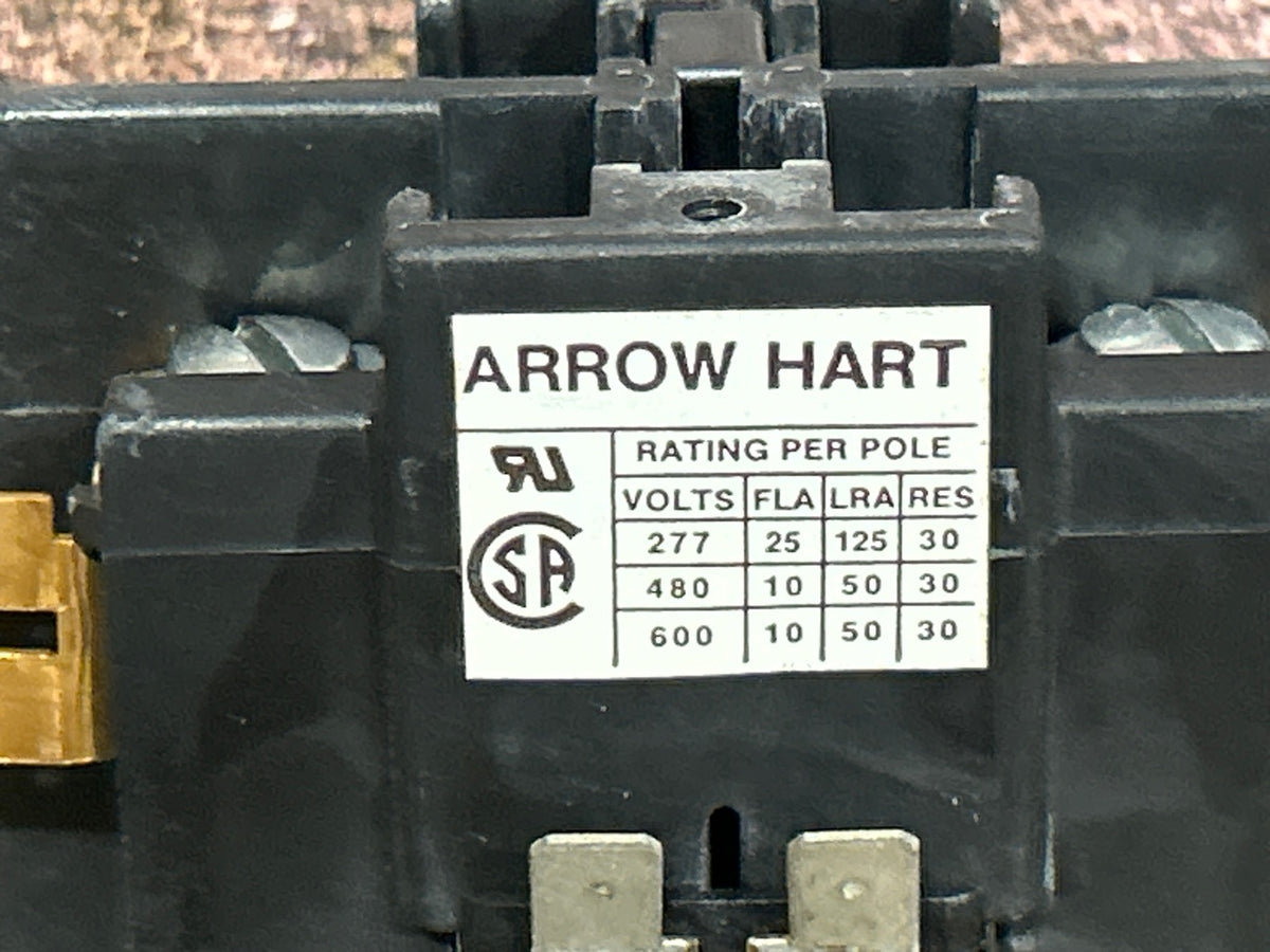 208/240 V, 50/60 Hz, 25 Amps 1 Pole Contactor