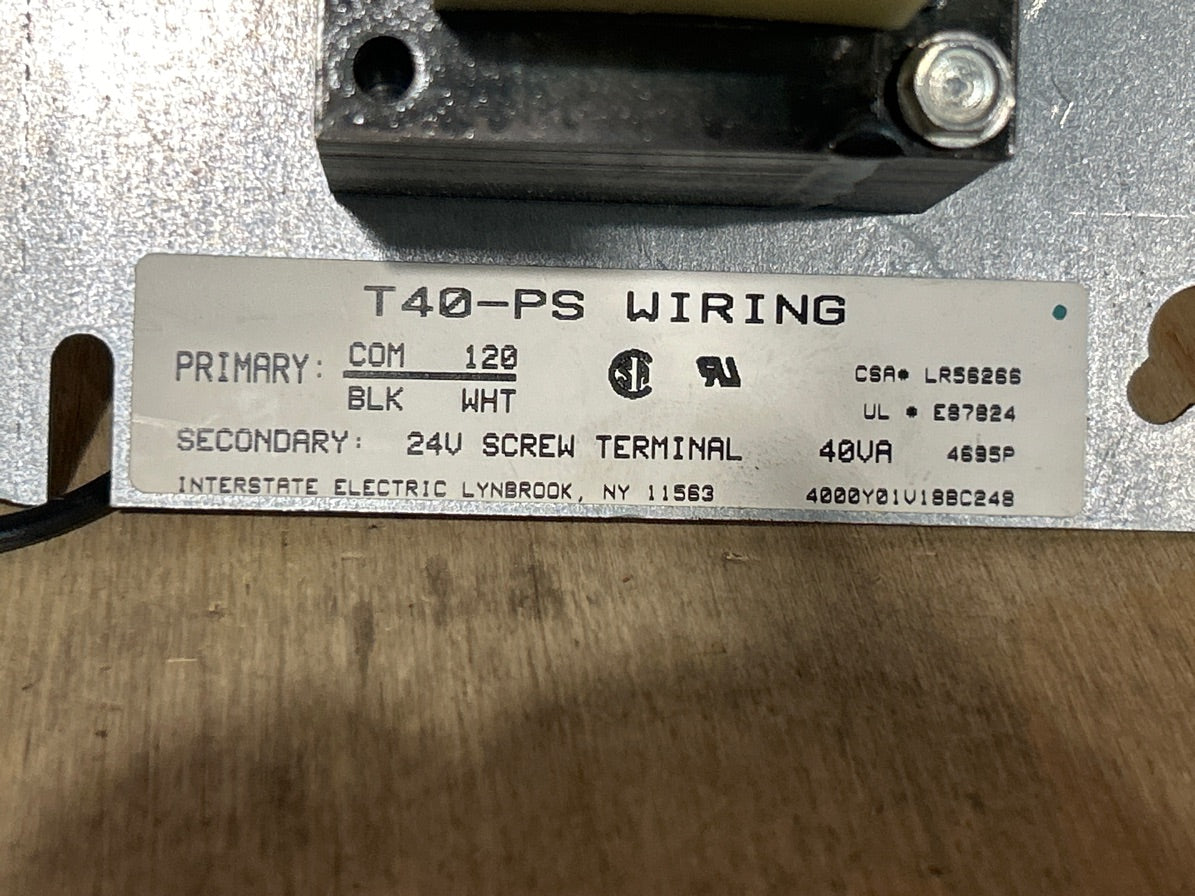 120/24 V, 50/60 Hz, 40VA Transformer