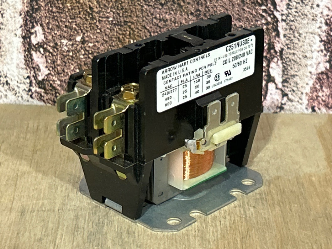 208/240 V, 50/60 Hz, 25 Amps 1 Pole Contactor
