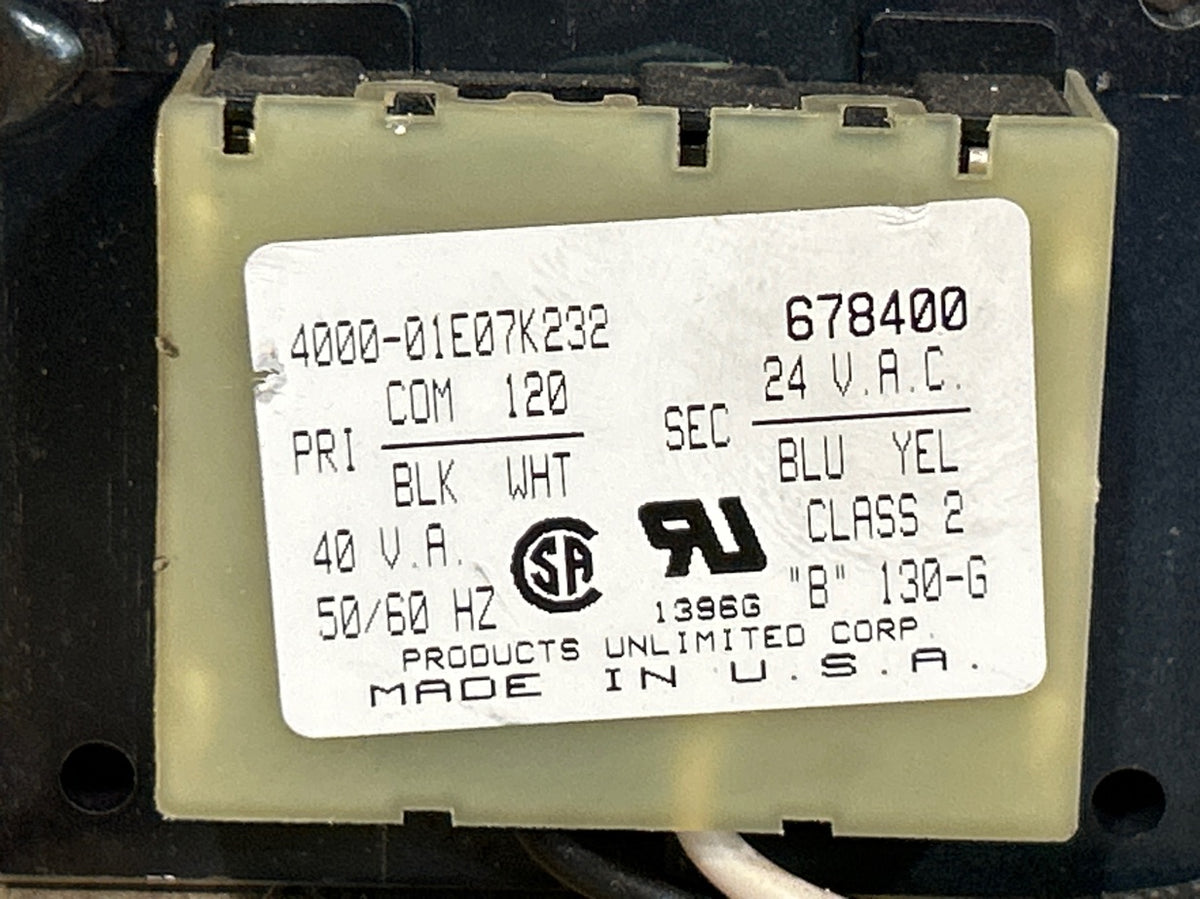 120/24 V, 50/60 Hz, 40VA Transformer